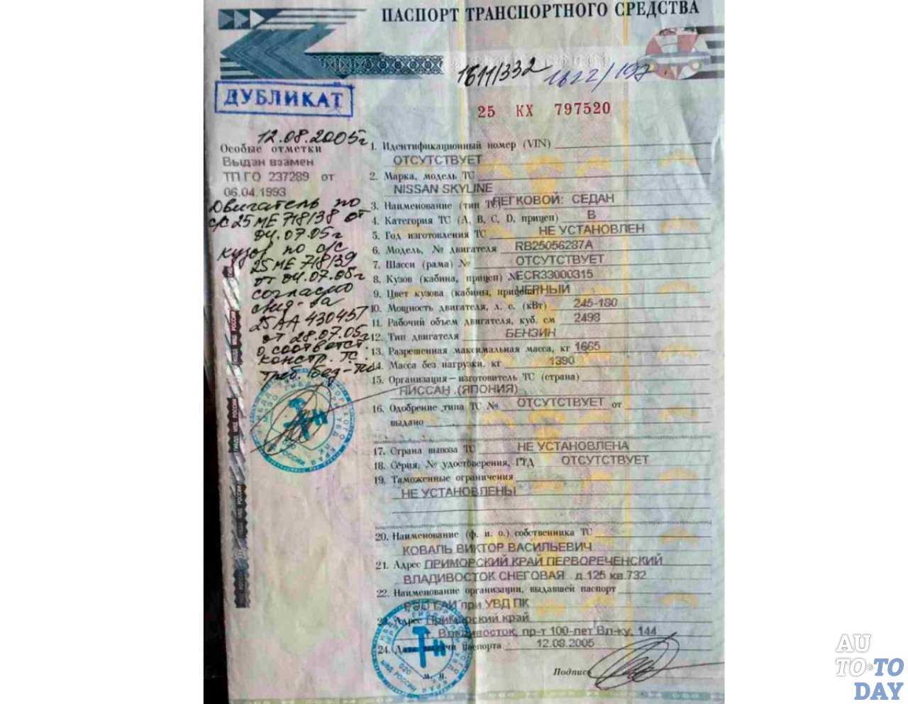 Птс и техпаспорт автомобиля