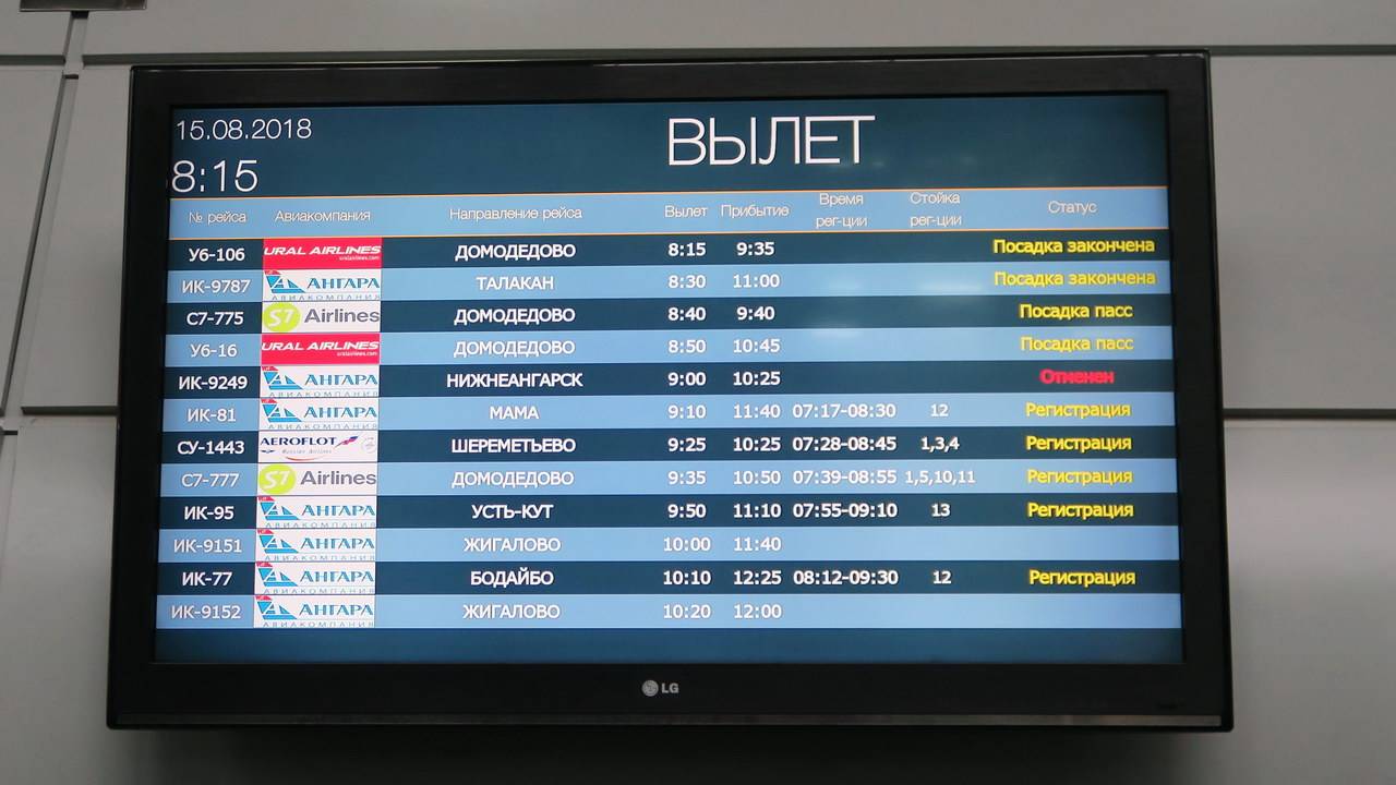 Статус рсп на табло прилета что значит