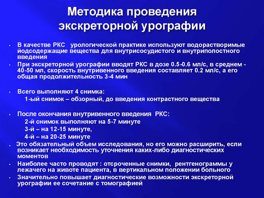 Экскреторная урография. алгоритм проведения. кт-урография и мрт-урография.