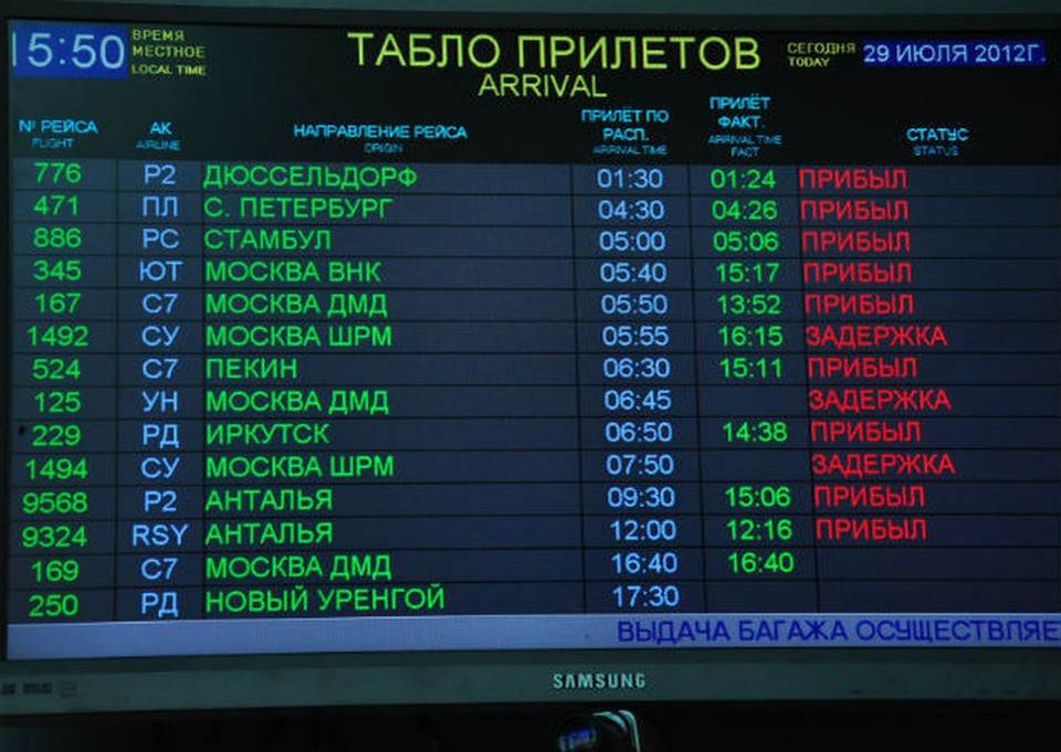 Статус рейса самолета рсп: разбираем значения различных обозначений