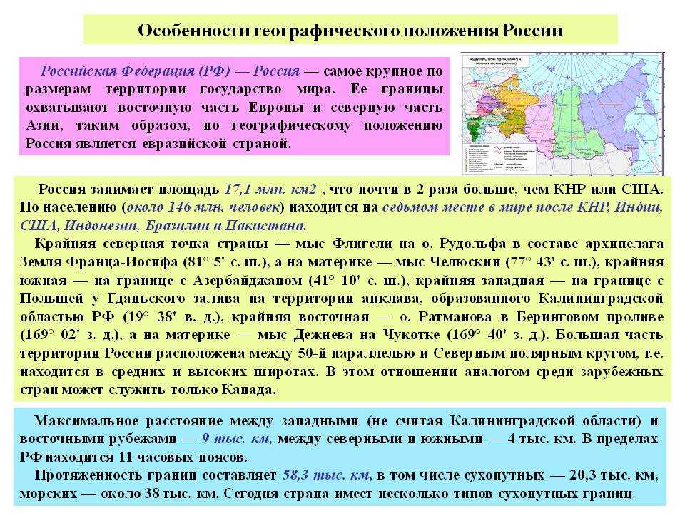 Экономико географическое положение рф. выгодные и невыгодные эгп. другие уроки на эту тему