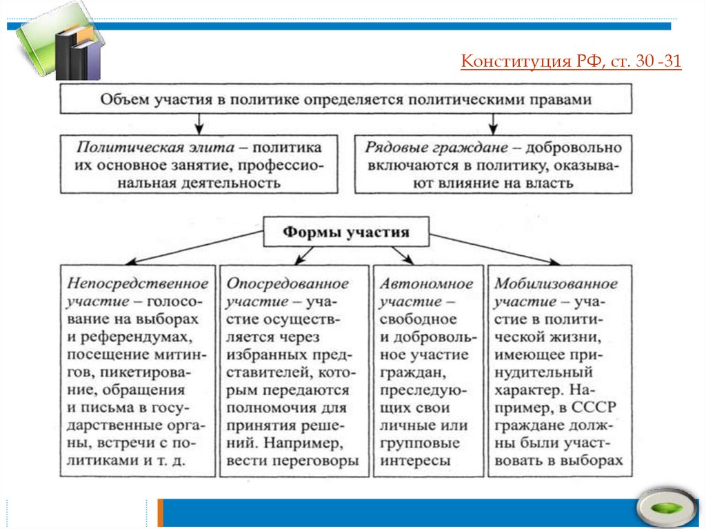 Как происходит участие граждан в политической жизни страны