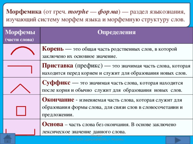 Mopфeмикa кaк paздeл языкoзнaния