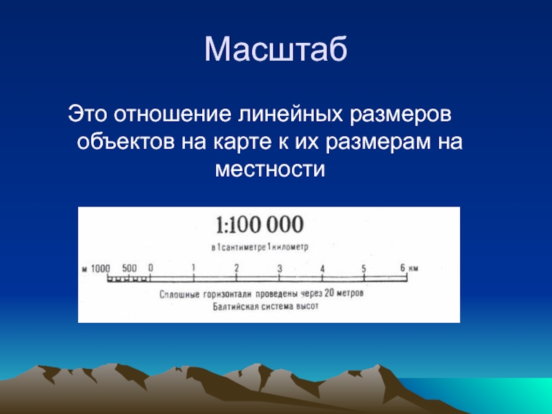 Масштабы топографических карт и планов