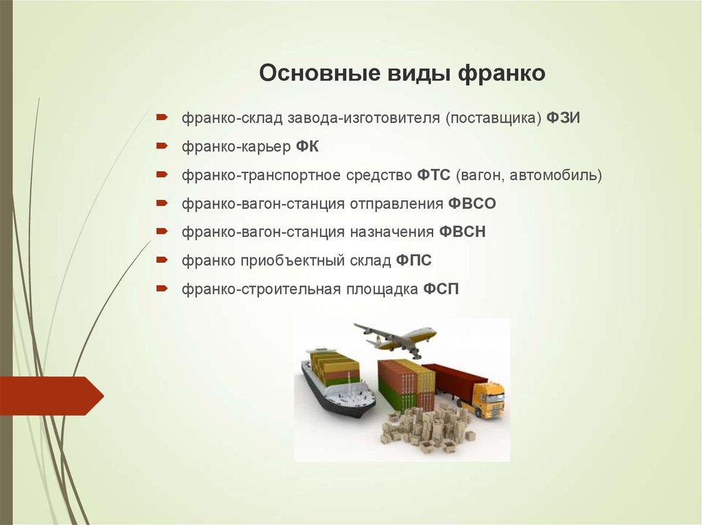 Что такое франко-склад