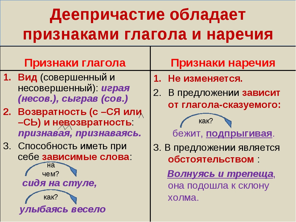 Причастие: часть речи, признаки, как изменяется
