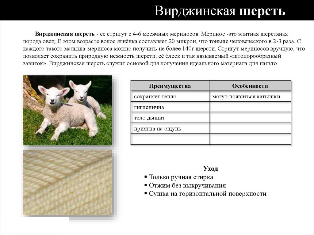 Lana vergine - это итальянское выражение, которое буквально переводится как чистая шерсть Это термин, который используется в текстильной и модной