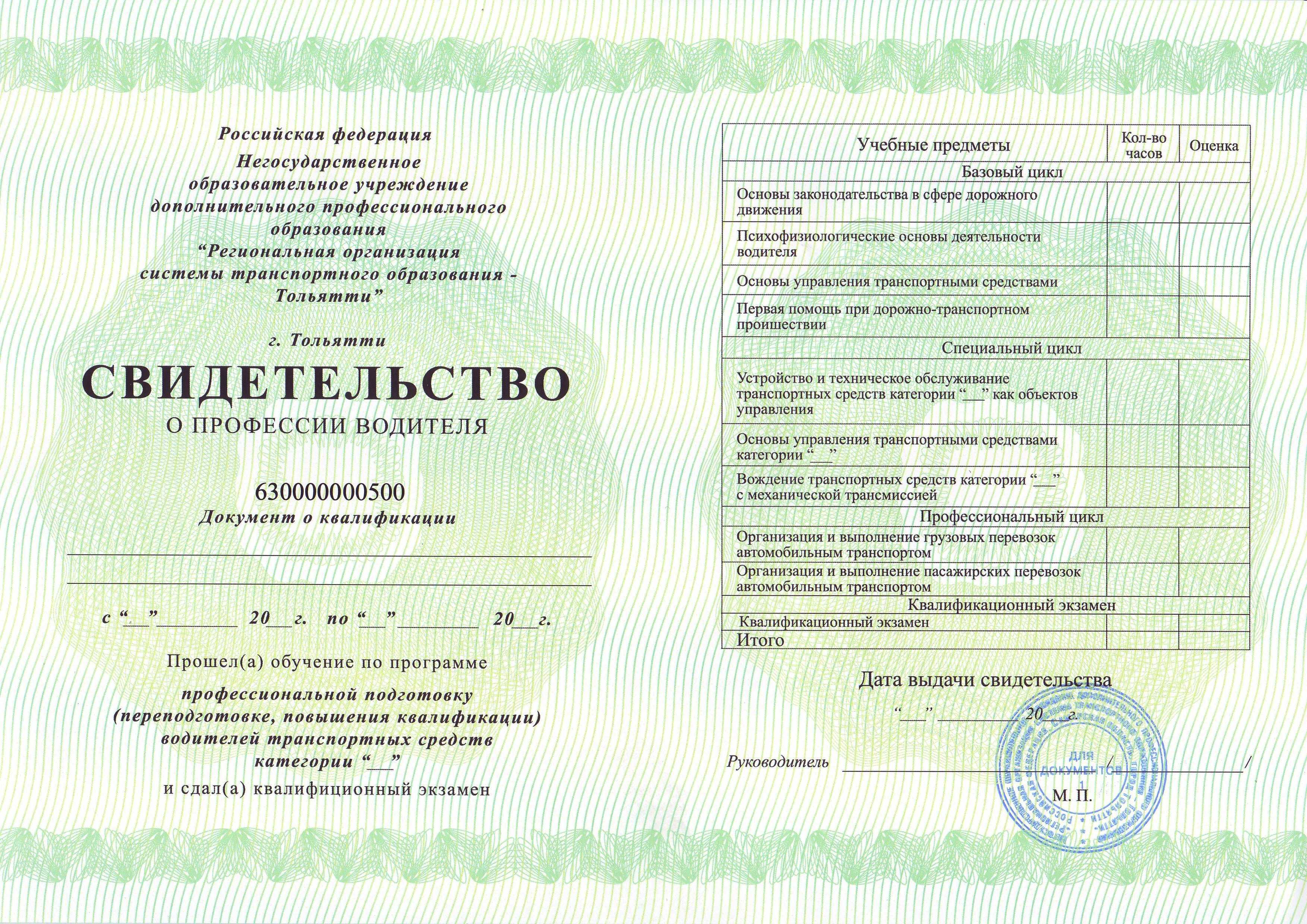 Свидетельство (сертификат) об окончании автошколы: сколько действует, образец, серия и номер